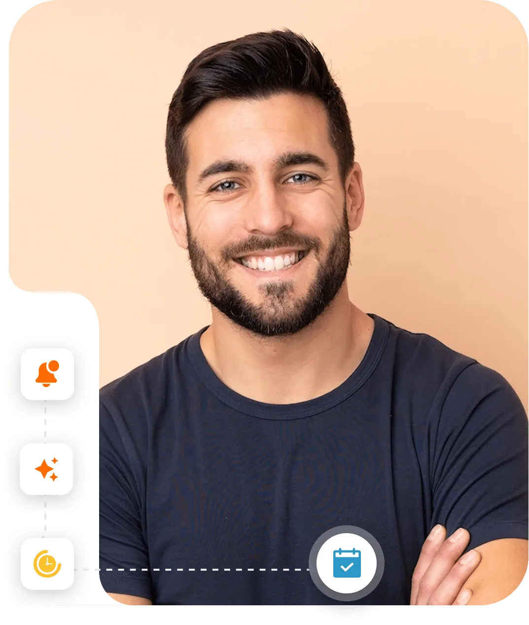 Smackdab booking and scheduling CRM hero graphic