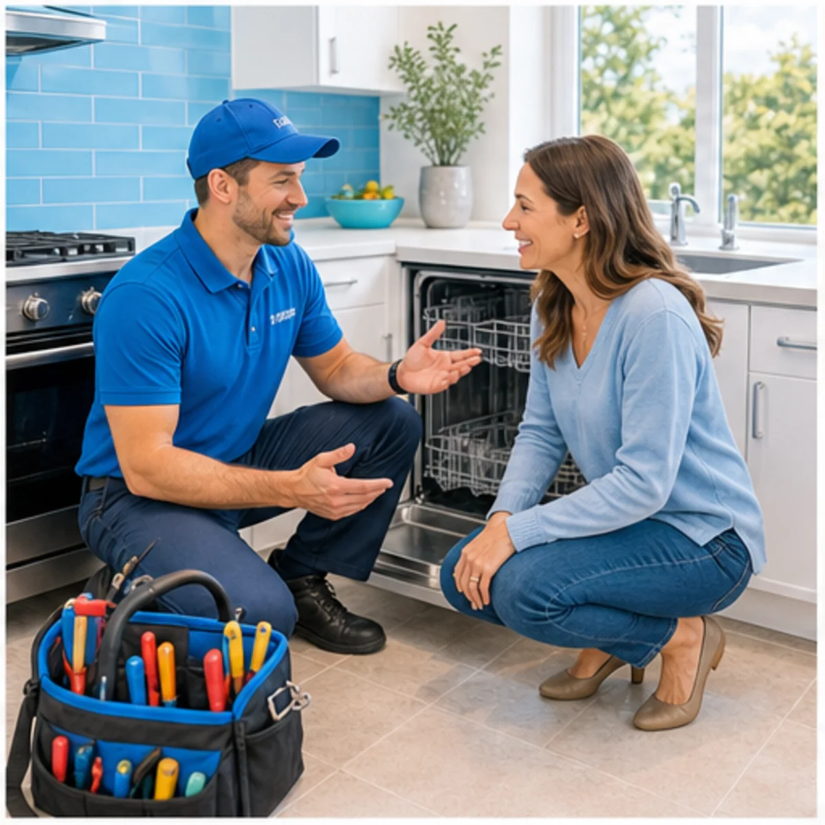 Smackdab CRM hero image for appliance repair companies showing hero consultation