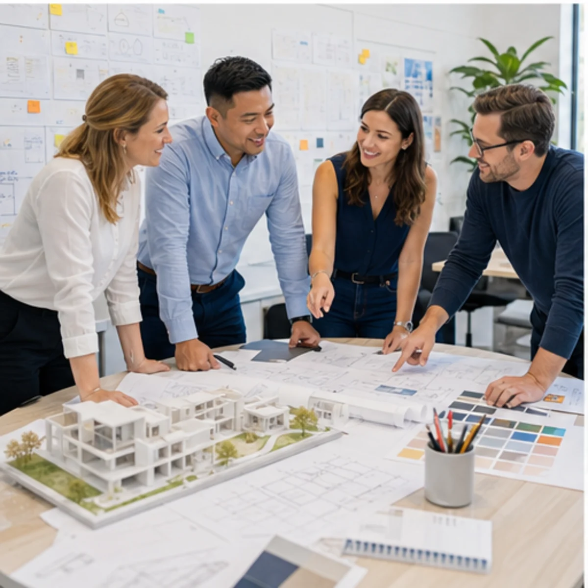 Smackdab CRM visual for architects showing team coordination