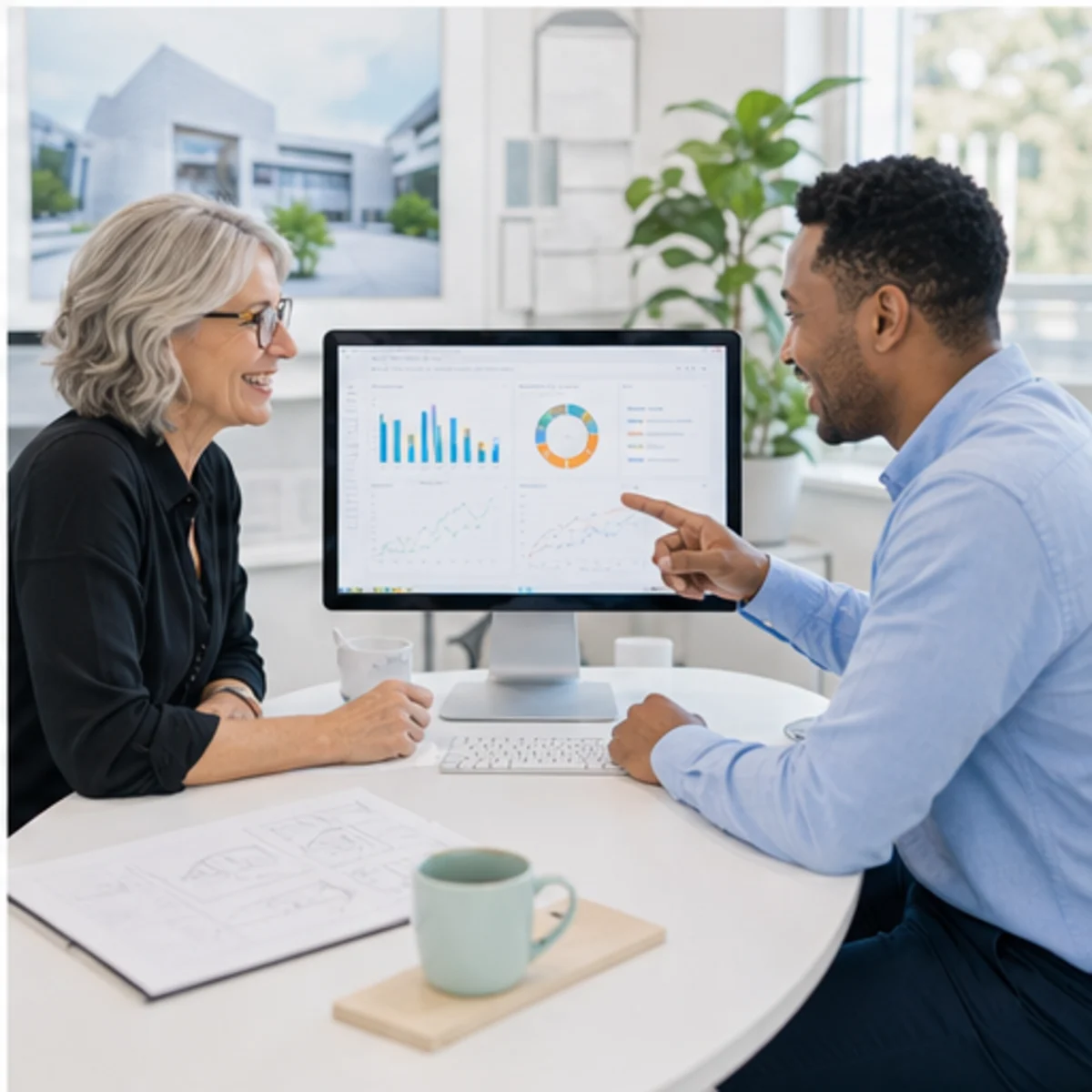Smackdab CRM visual for architects showing relationship reporting