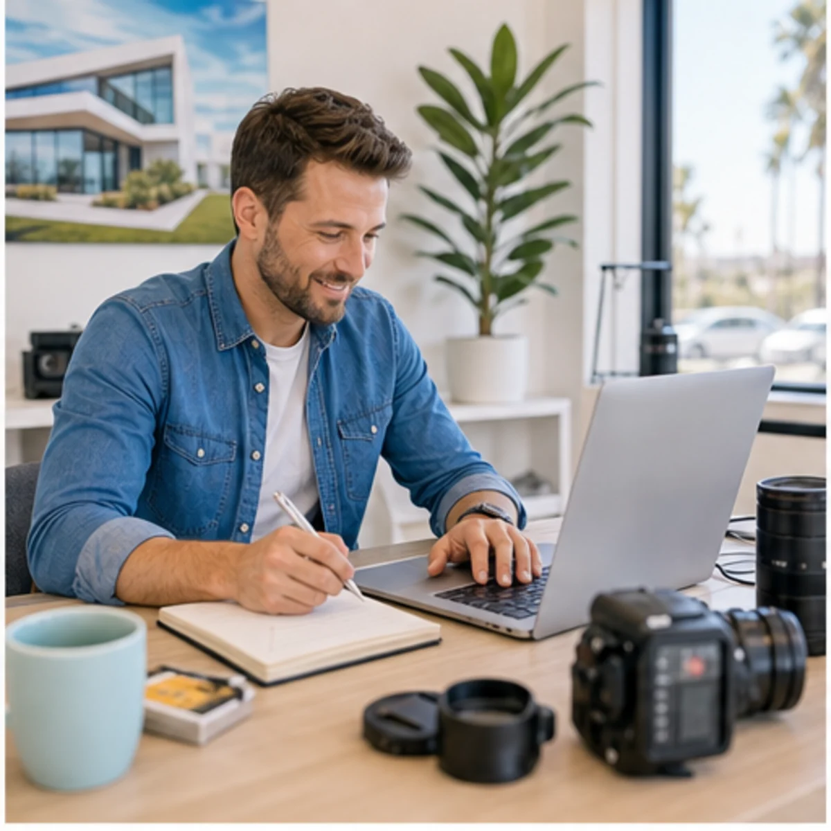 Smackdab CRM visual for architectural photographers showing intake and lead capture