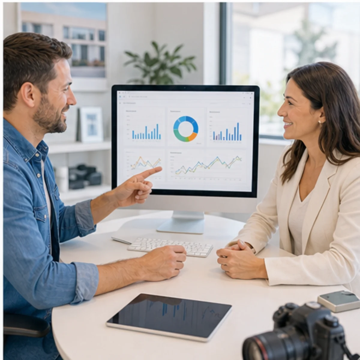 Smackdab CRM visual for architectural photographers showing relationship reporting