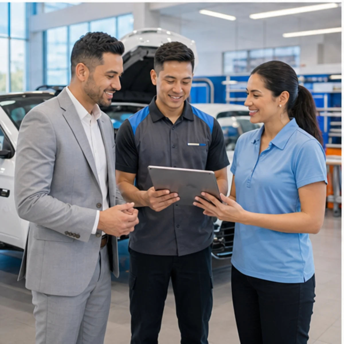Smackdab CRM visual for auto dealers showing team coordination