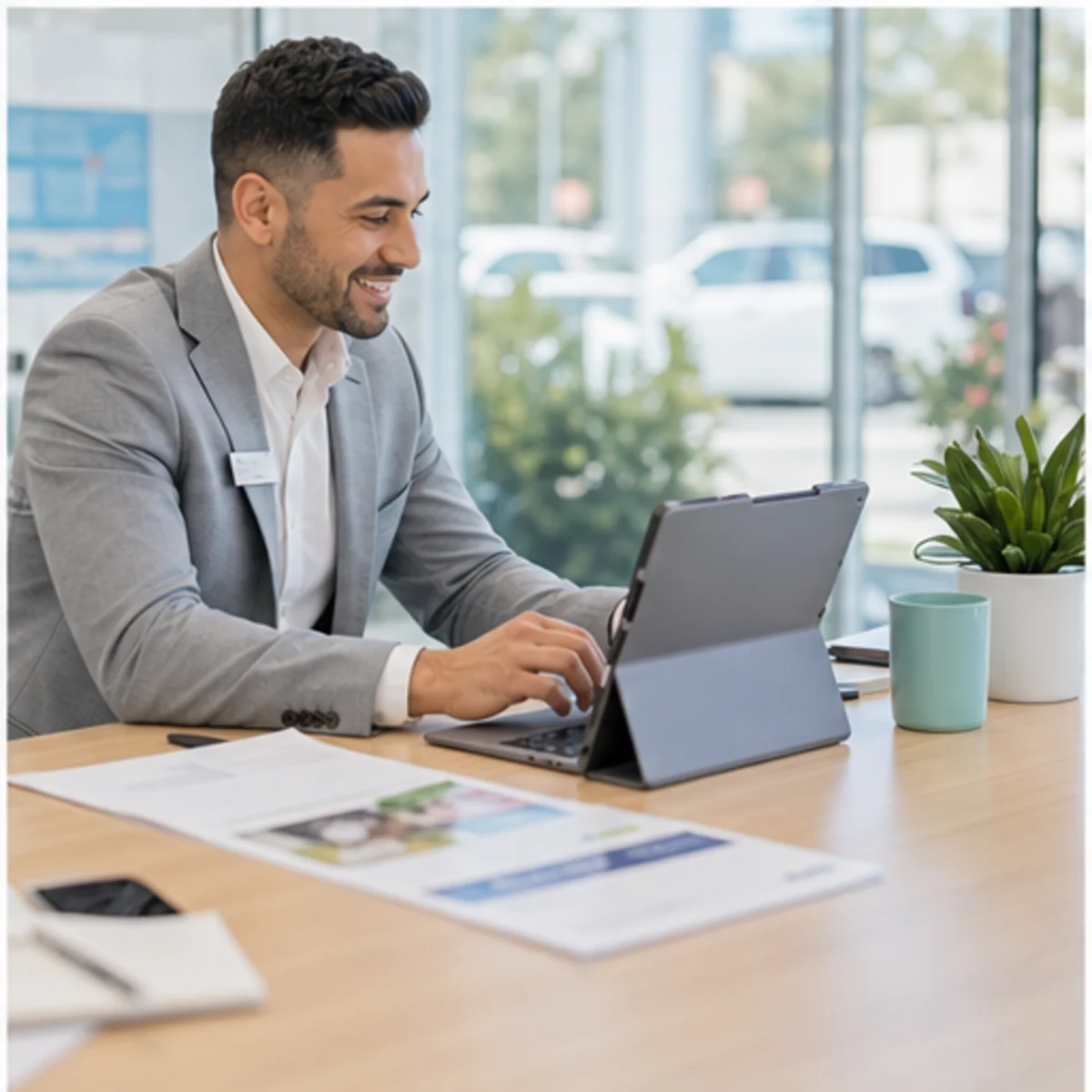 Smackdab CRM visual for auto dealers showing follow-up workflow