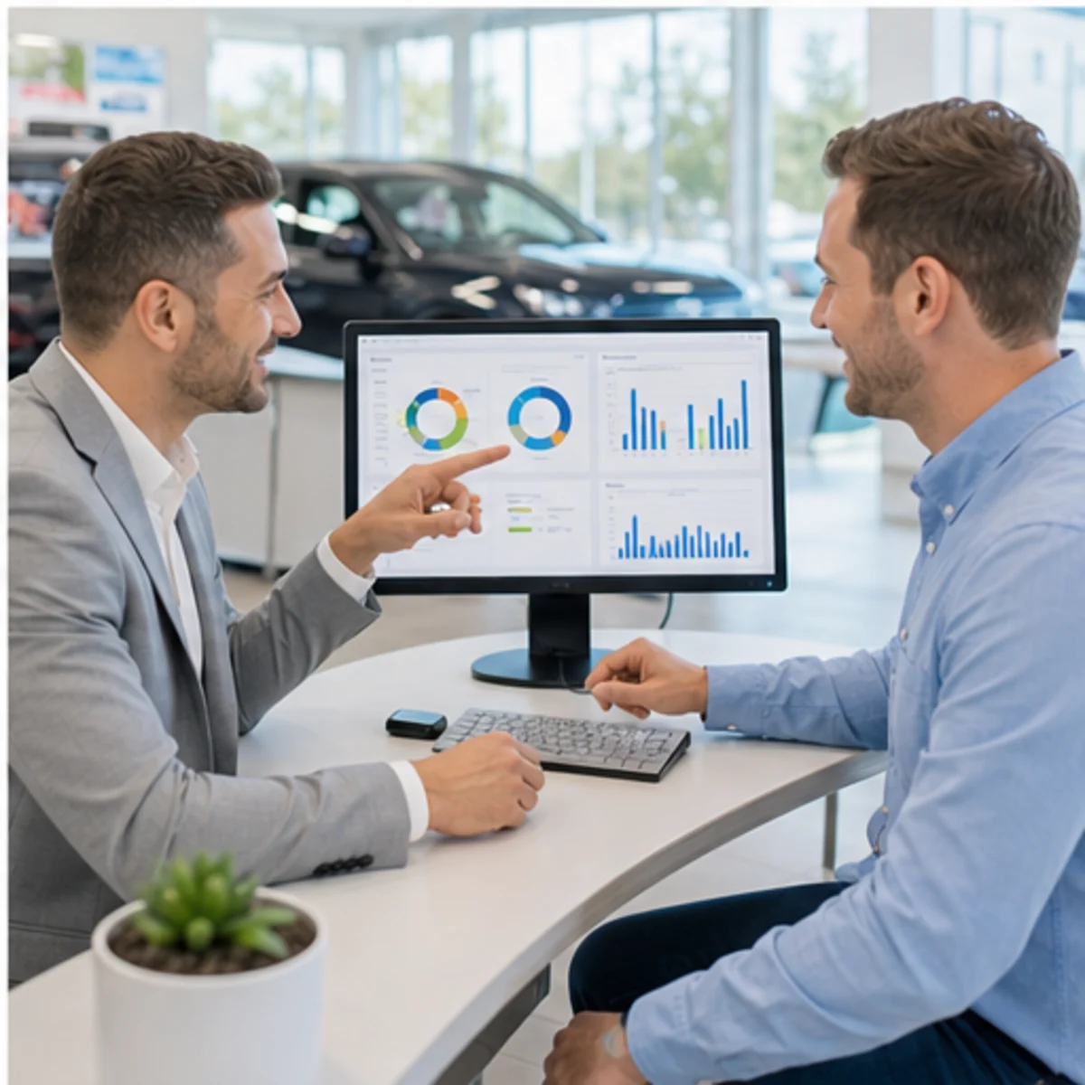 Smackdab CRM visual for auto dealers showing relationship reporting