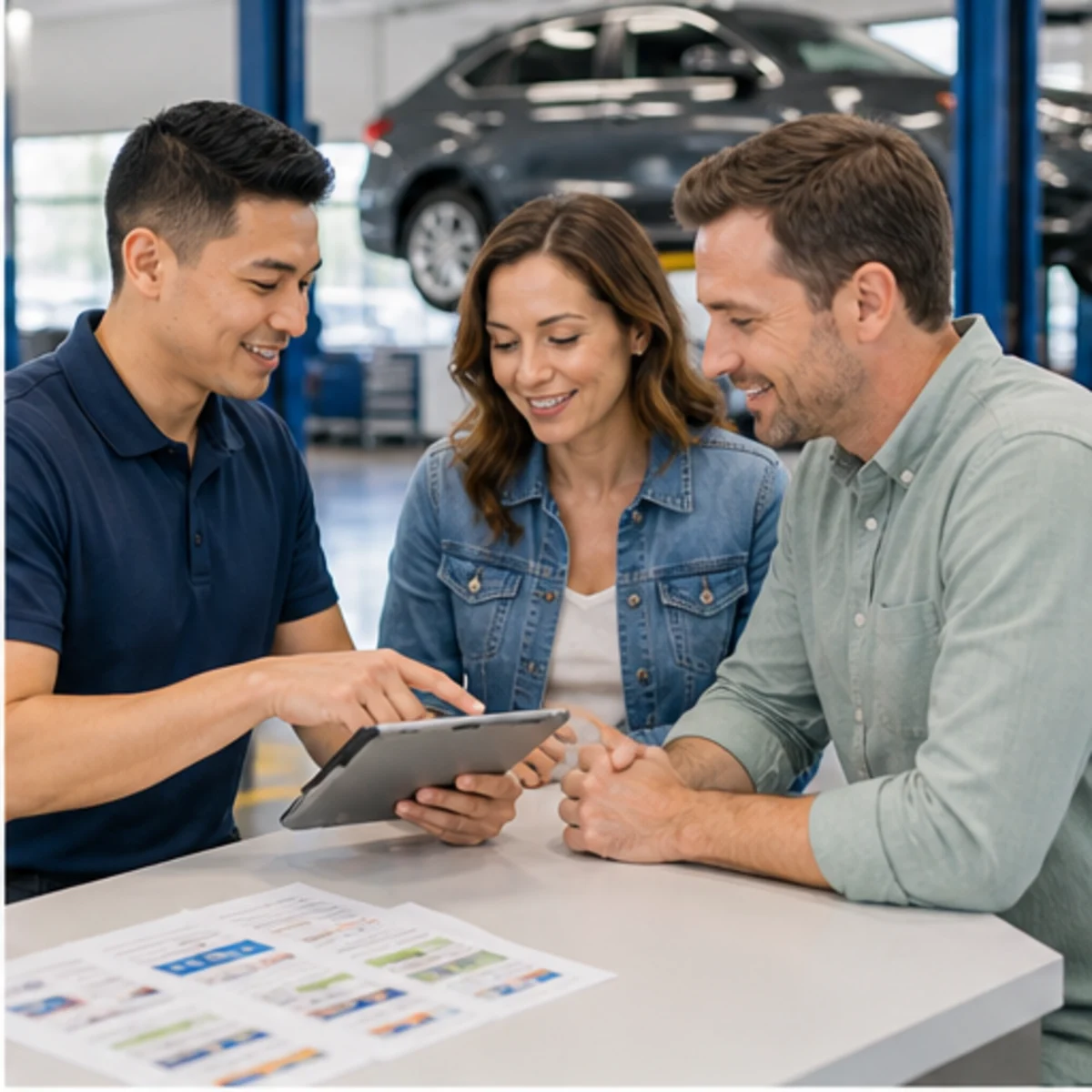 Smackdab CRM visual for auto repair shops showing consultation options