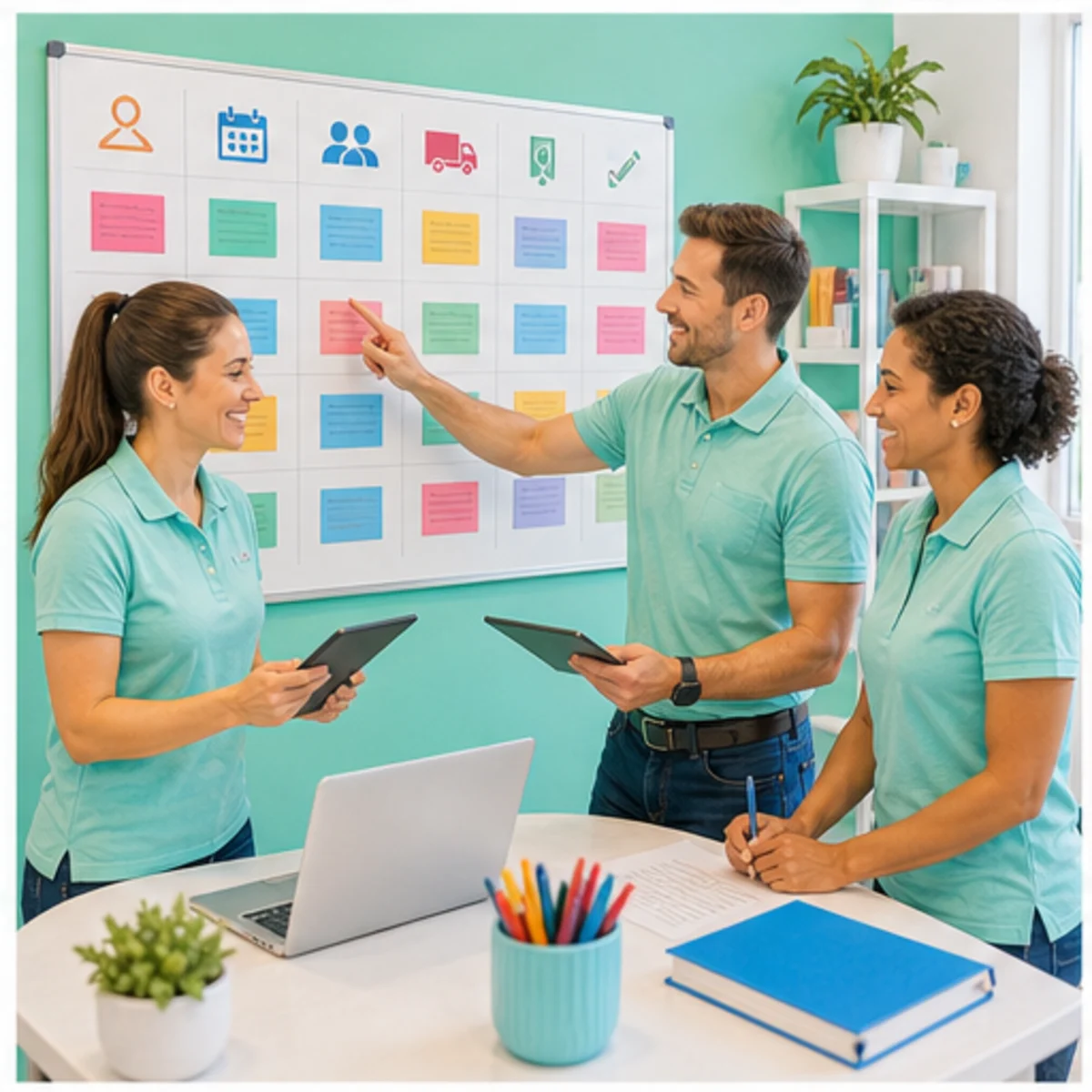 Smackdab CRM visual for av production companies showing team coordination