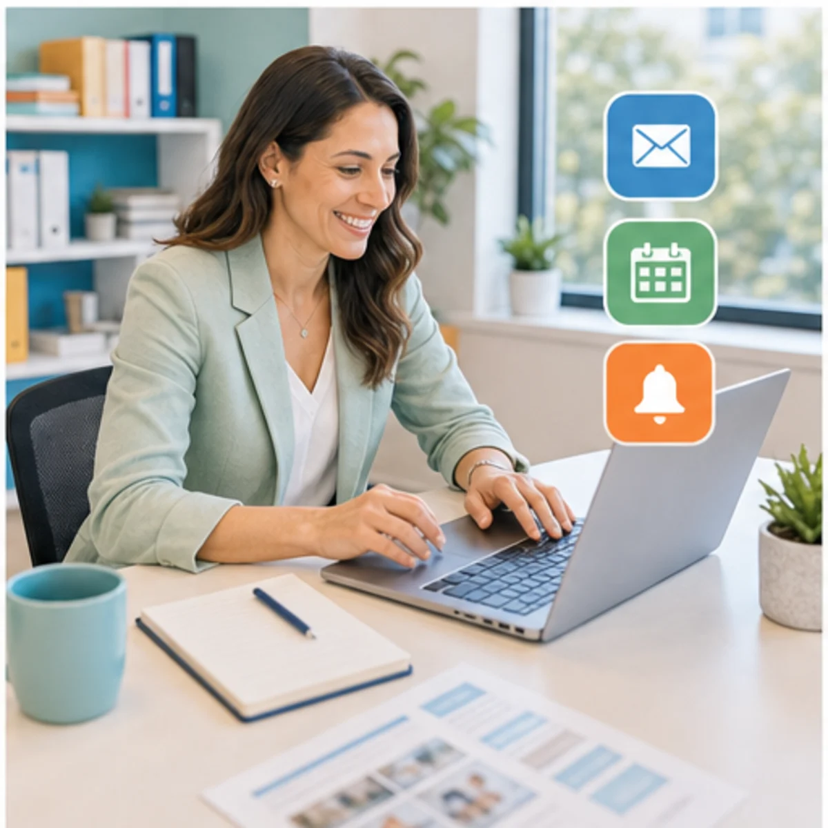 Smackdab CRM visual for b2b service companies showing follow-up workflow