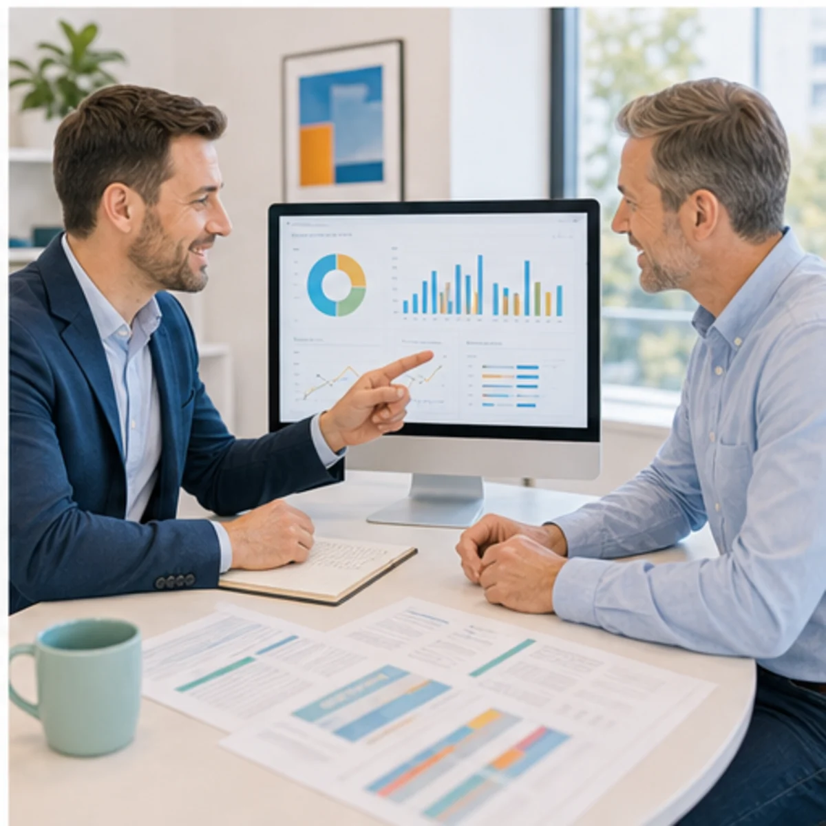 Smackdab CRM visual for b2b service companies showing relationship reporting