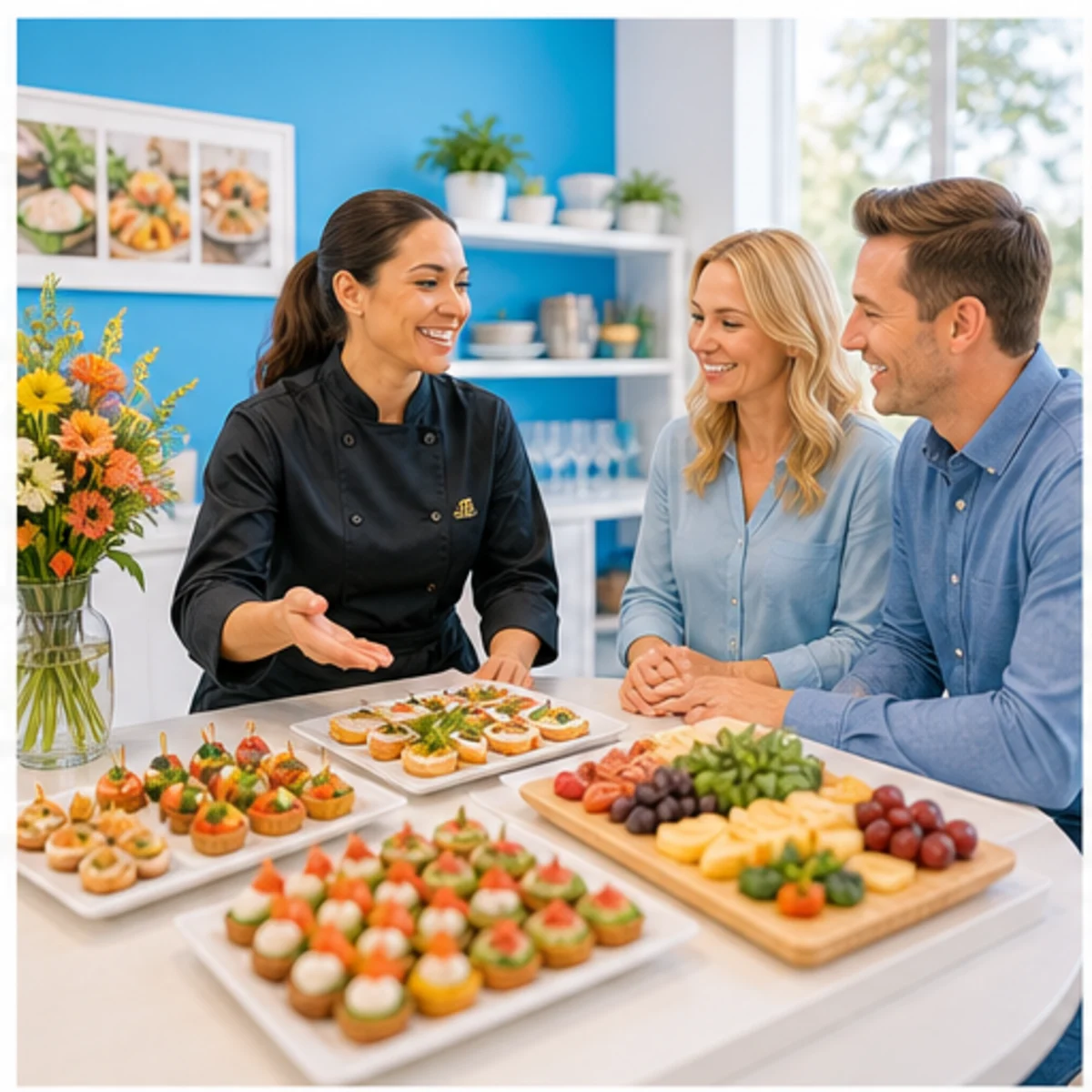 Smackdab CRM hero image for catering companies showing hero consultation