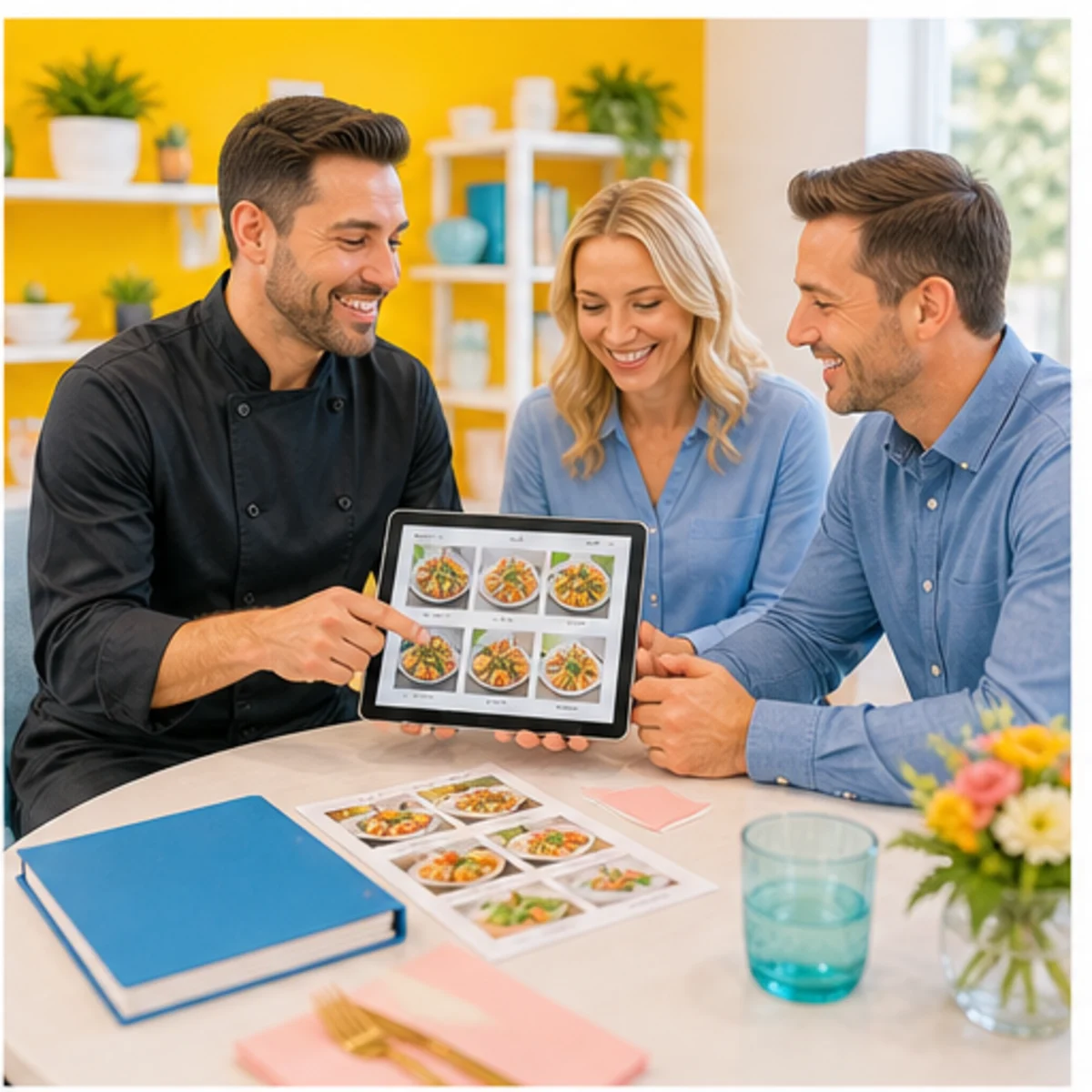 Smackdab CRM visual for catering companies showing consultation options