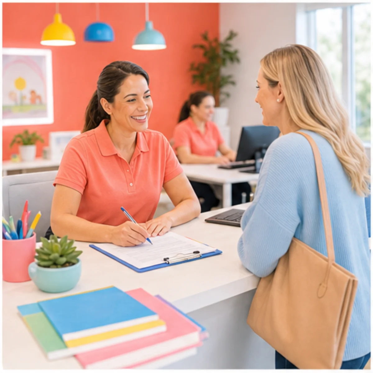Smackdab CRM visual for childcare centers showing intake and lead capture
