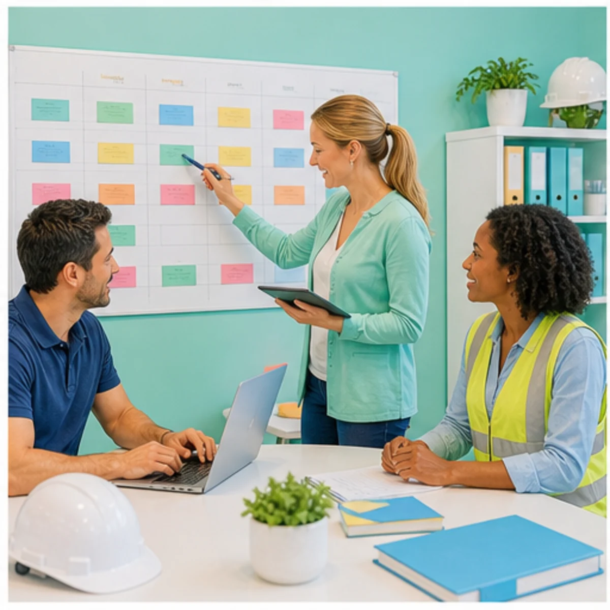 Smackdab CRM visual for construction companies showing team coordination