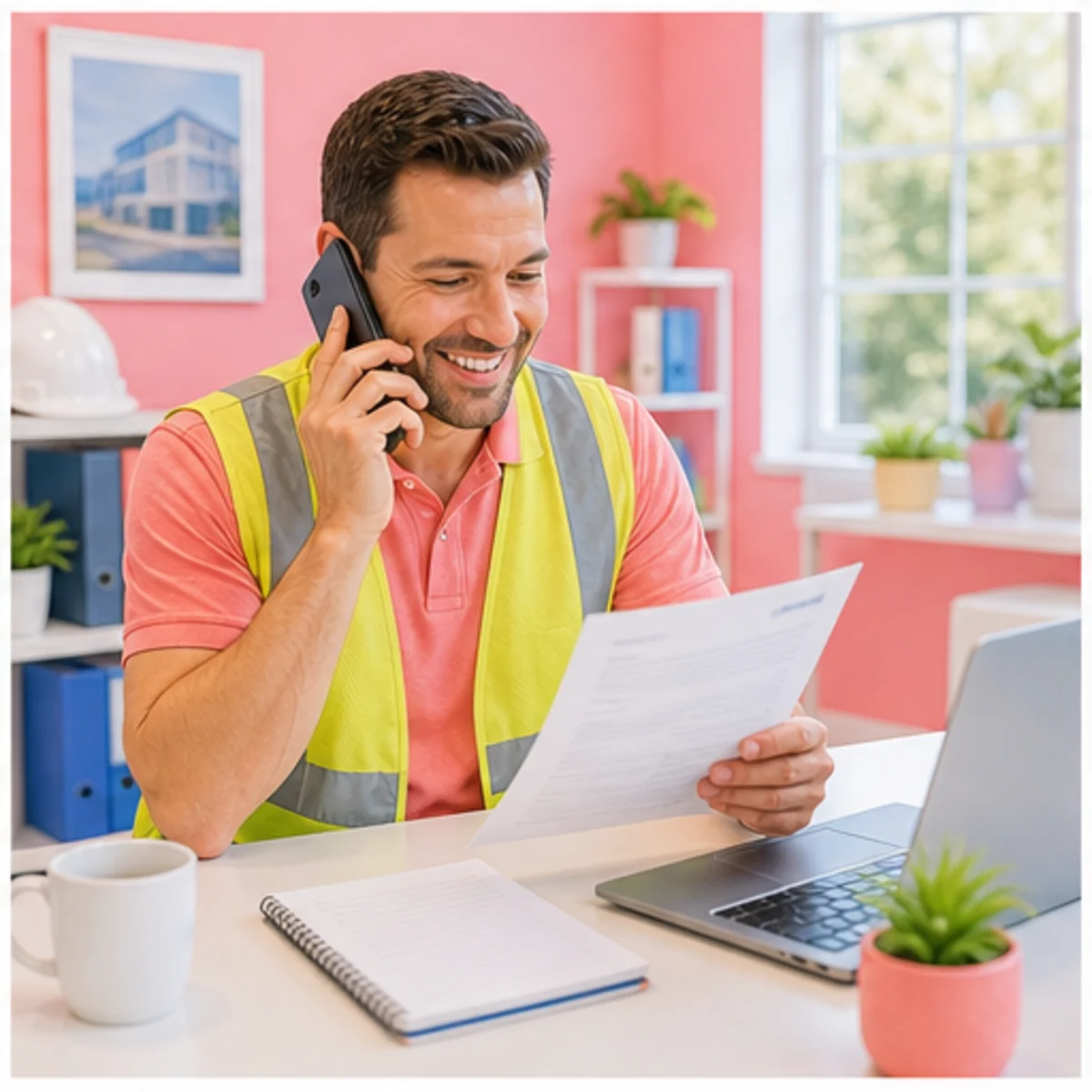 Smackdab CRM visual for construction companies showing follow-up workflow