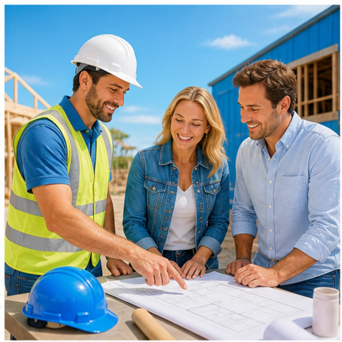 Smackdab CRM hero image for construction companies showing hero consultation