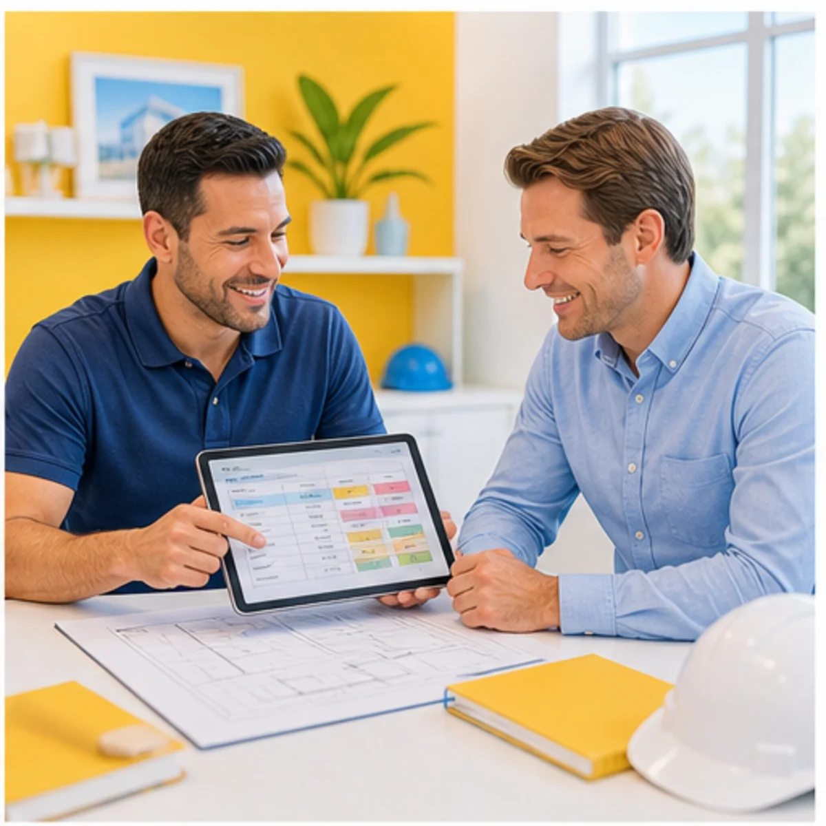 Smackdab CRM visual for construction companies showing consultation options