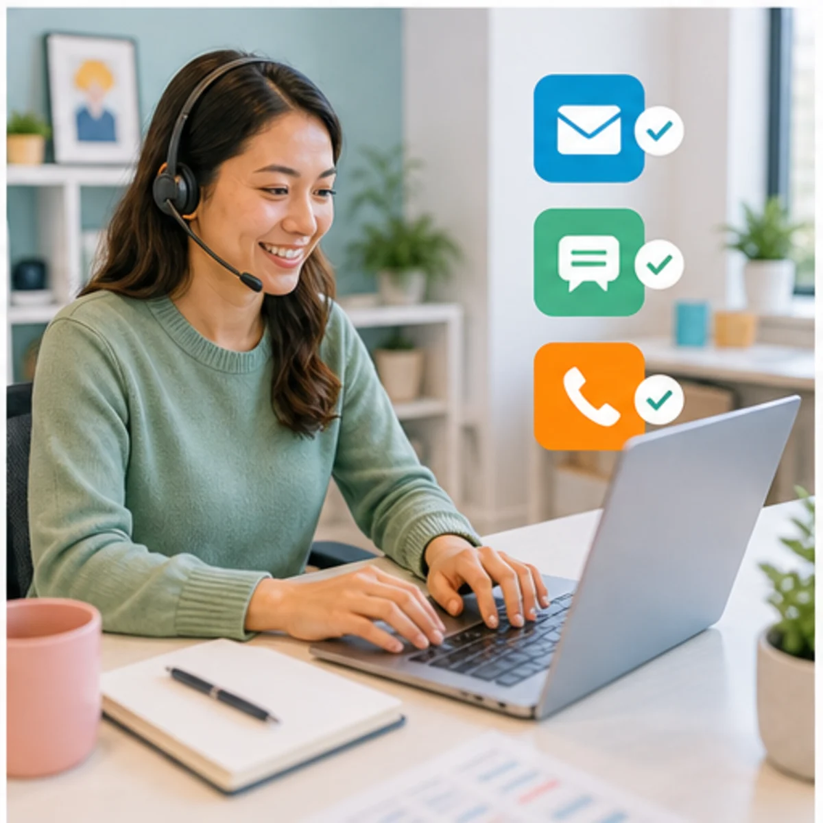 Smackdab CRM visual for customer support teams showing follow-up workflow