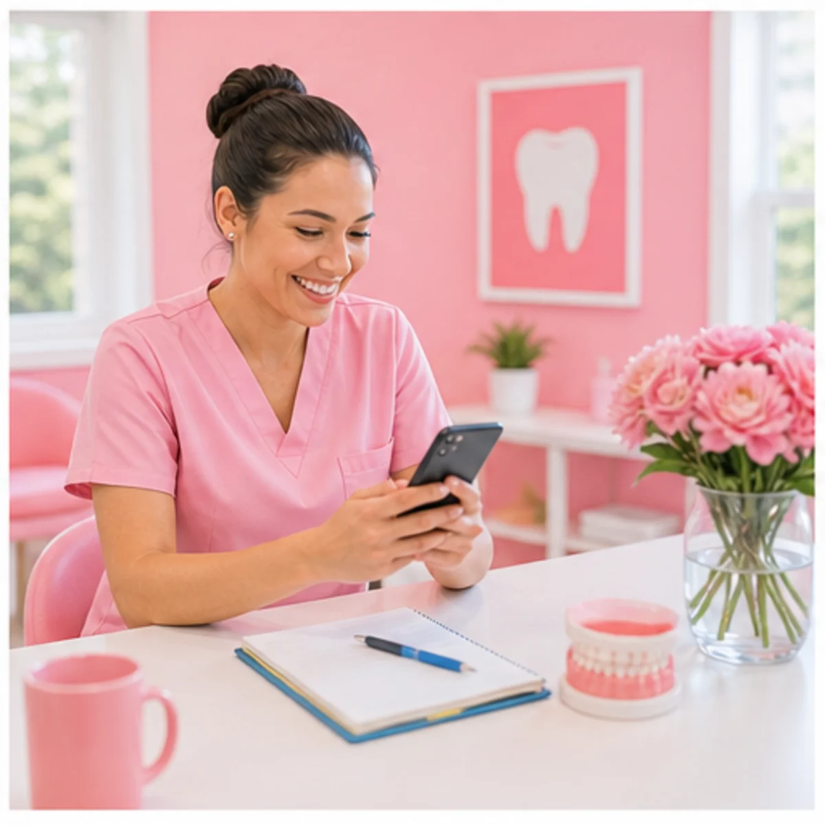 Smackdab CRM visual for dental practices showing follow-up workflow