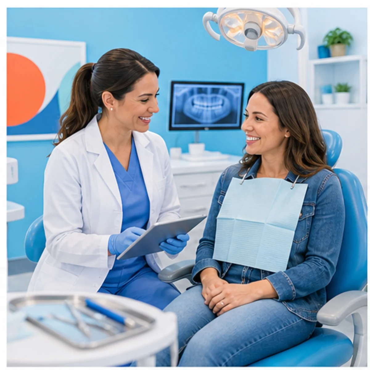 Smackdab CRM hero image for dental practices showing hero consultation