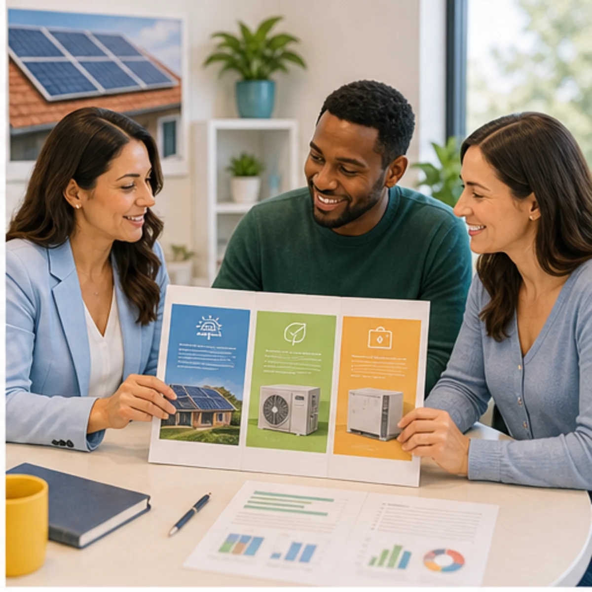 Smackdab CRM visual for energy consultants showing consultation options