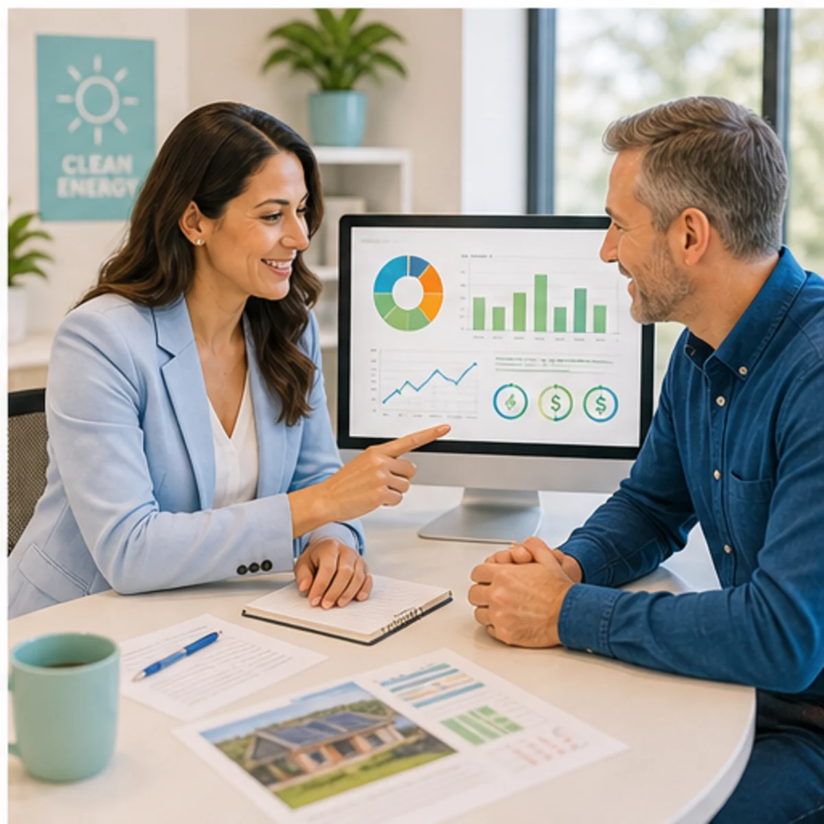 Smackdab CRM visual for energy consultants showing relationship reporting