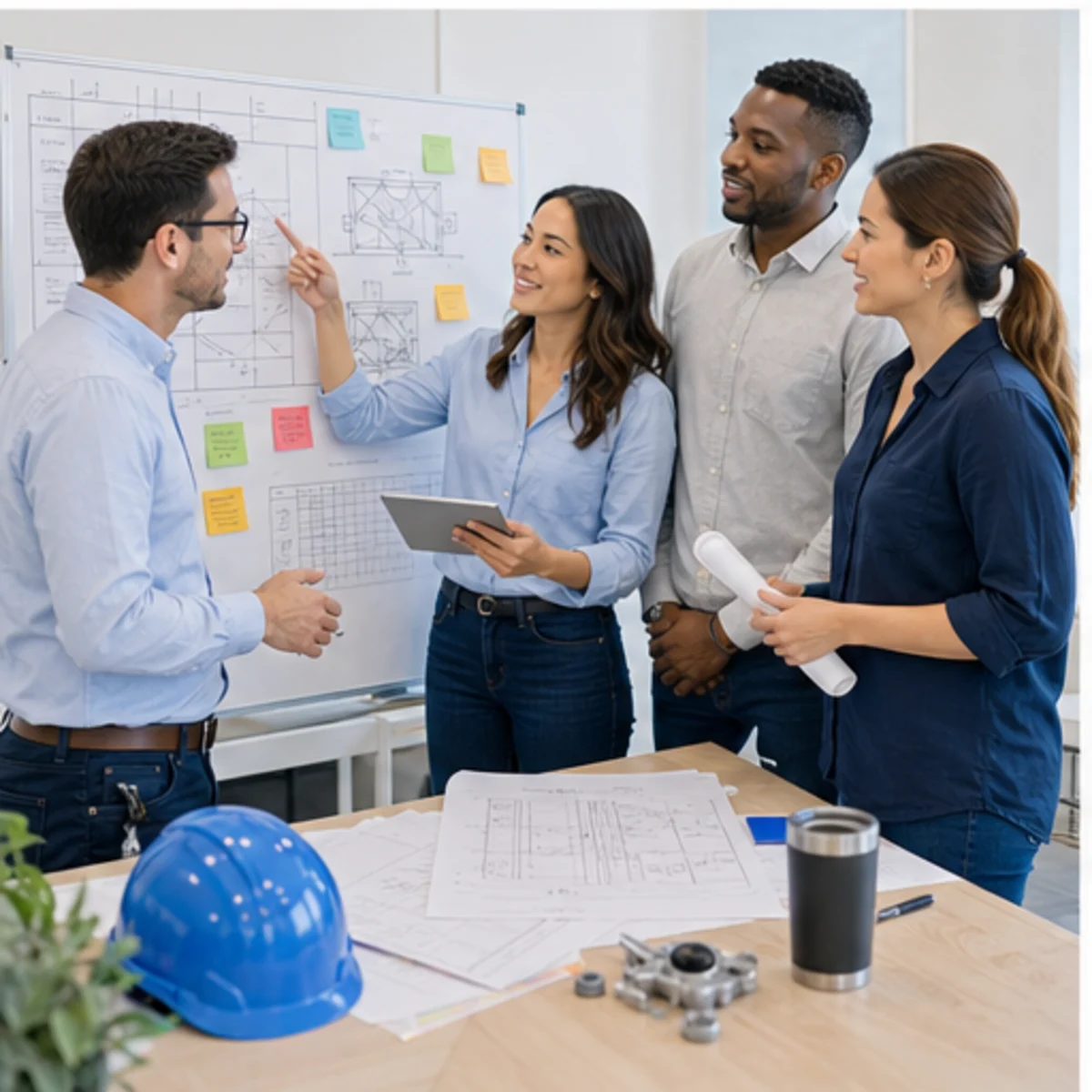 Smackdab CRM visual for engineering firms showing team coordination