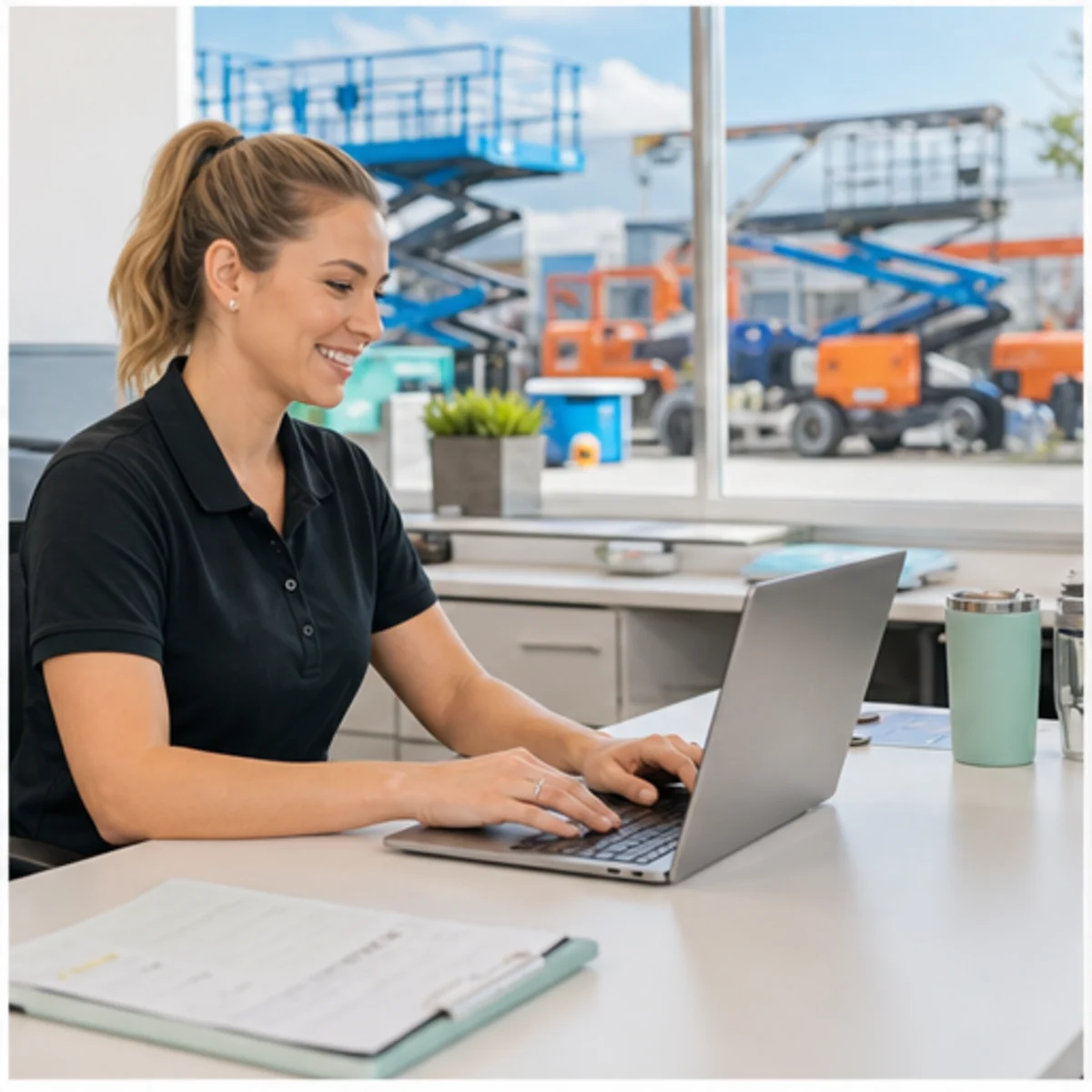 Smackdab CRM visual for equipment rental companies showing follow-up workflow