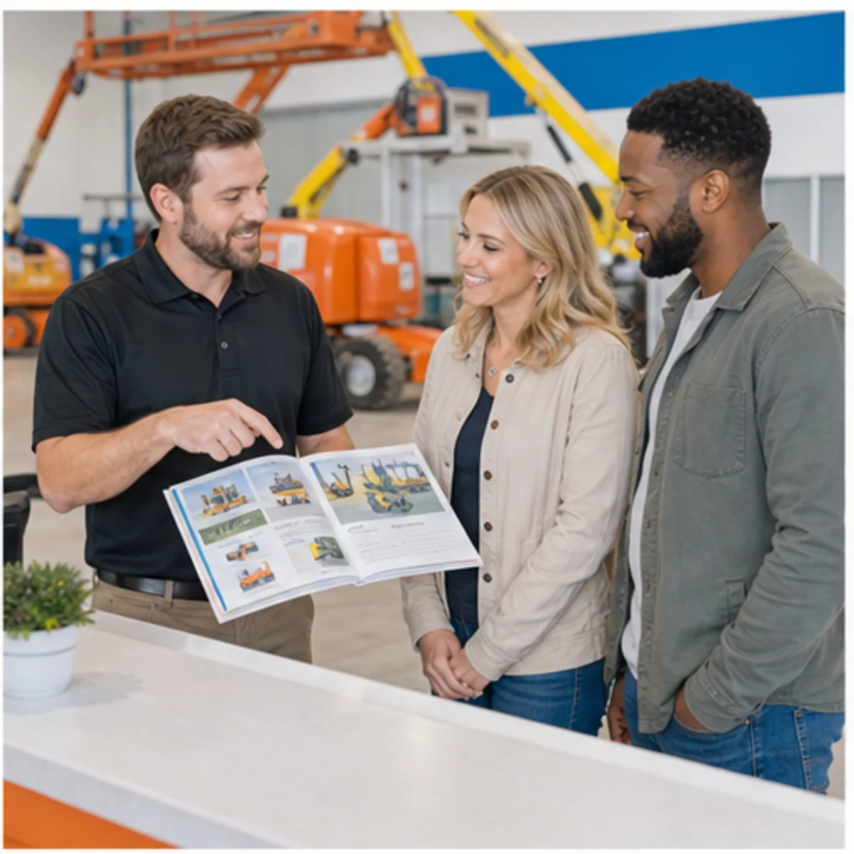 Smackdab CRM visual for equipment rental companies showing consultation options