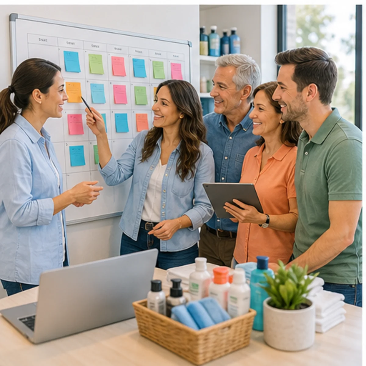 Smackdab CRM visual for family businesses showing team coordination