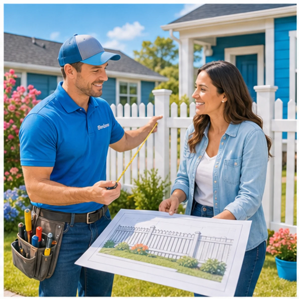 Smackdab CRM hero image for fence companies showing hero consultation