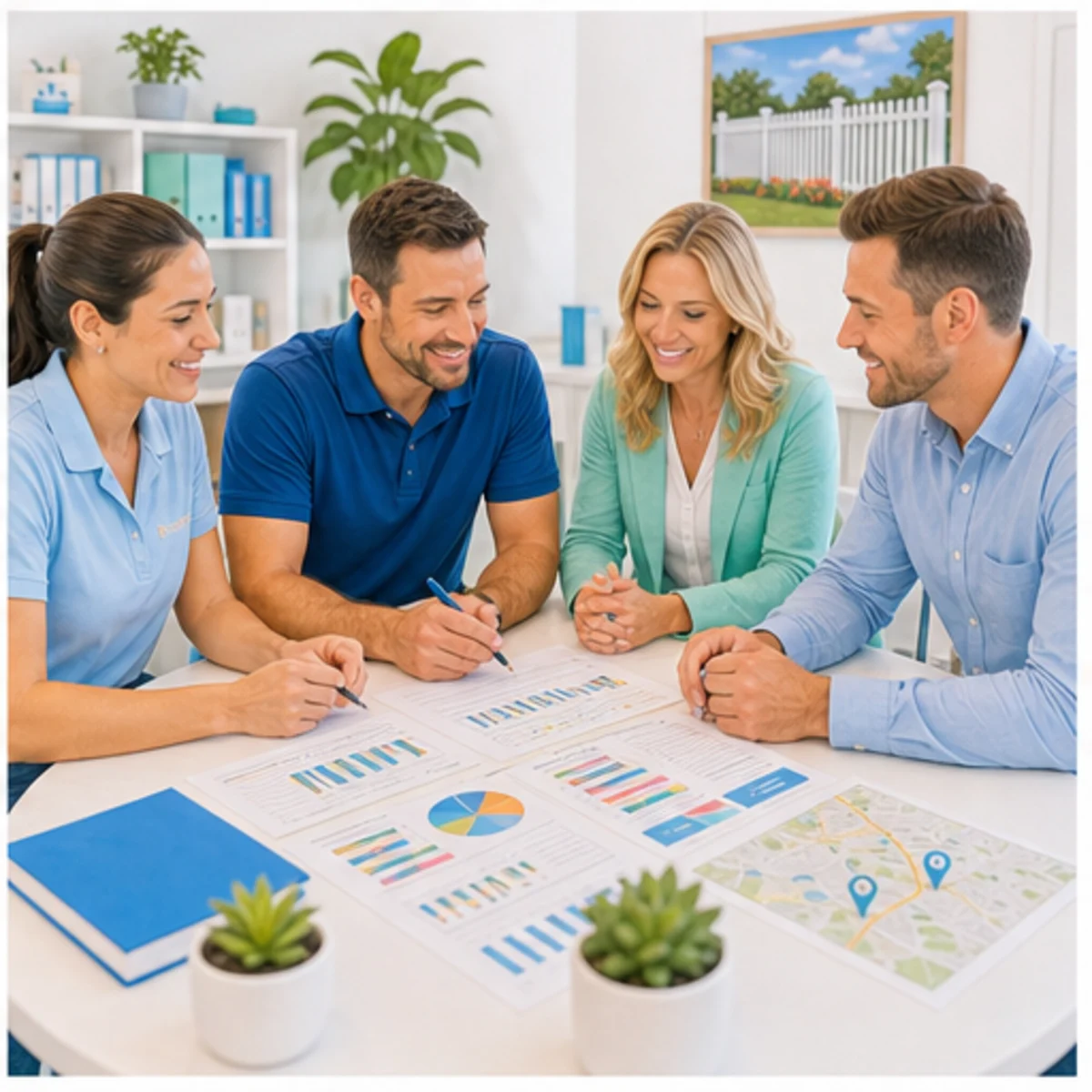 Smackdab CRM visual for fence companies showing relationship reporting