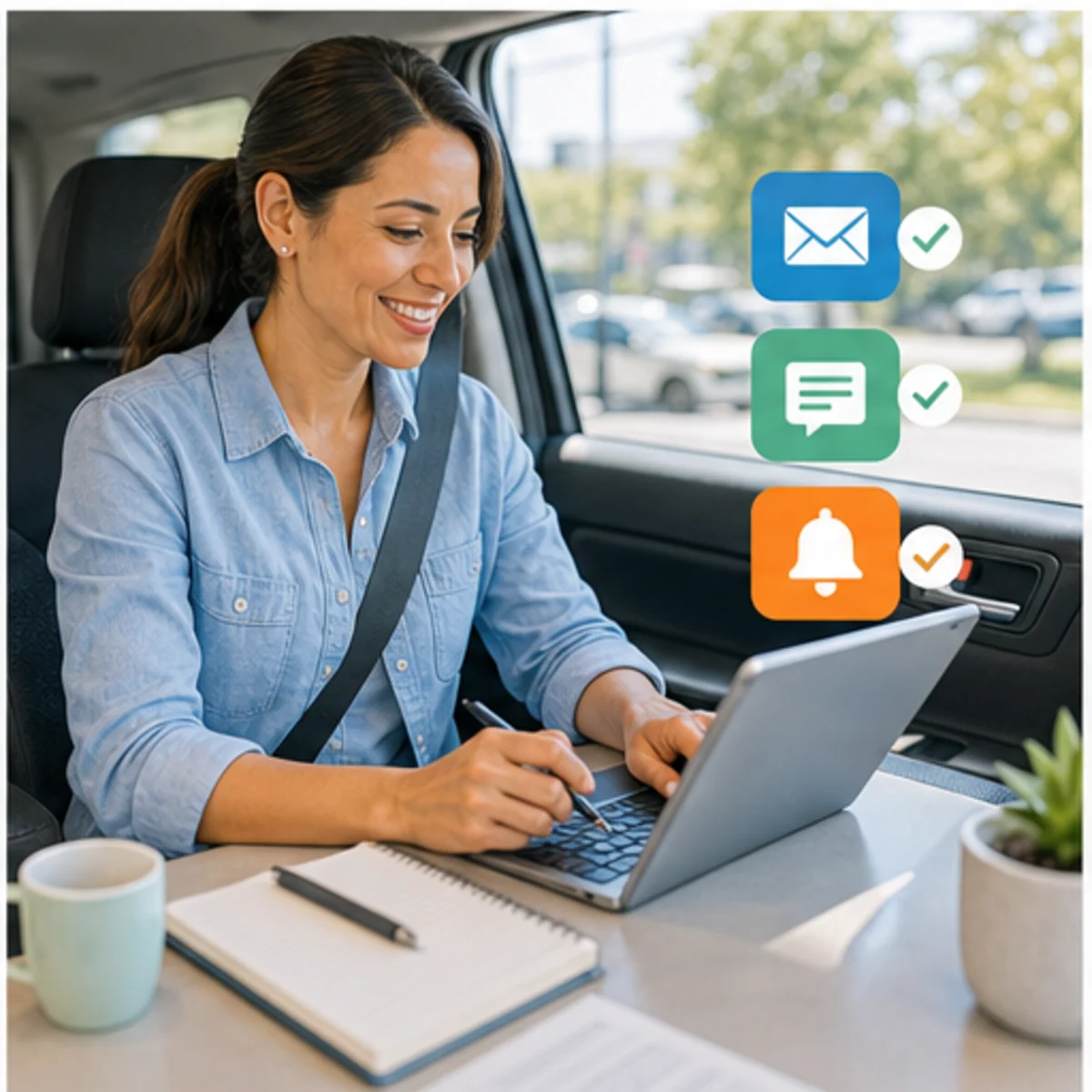 Smackdab CRM visual for field sales teams showing follow-up workflow