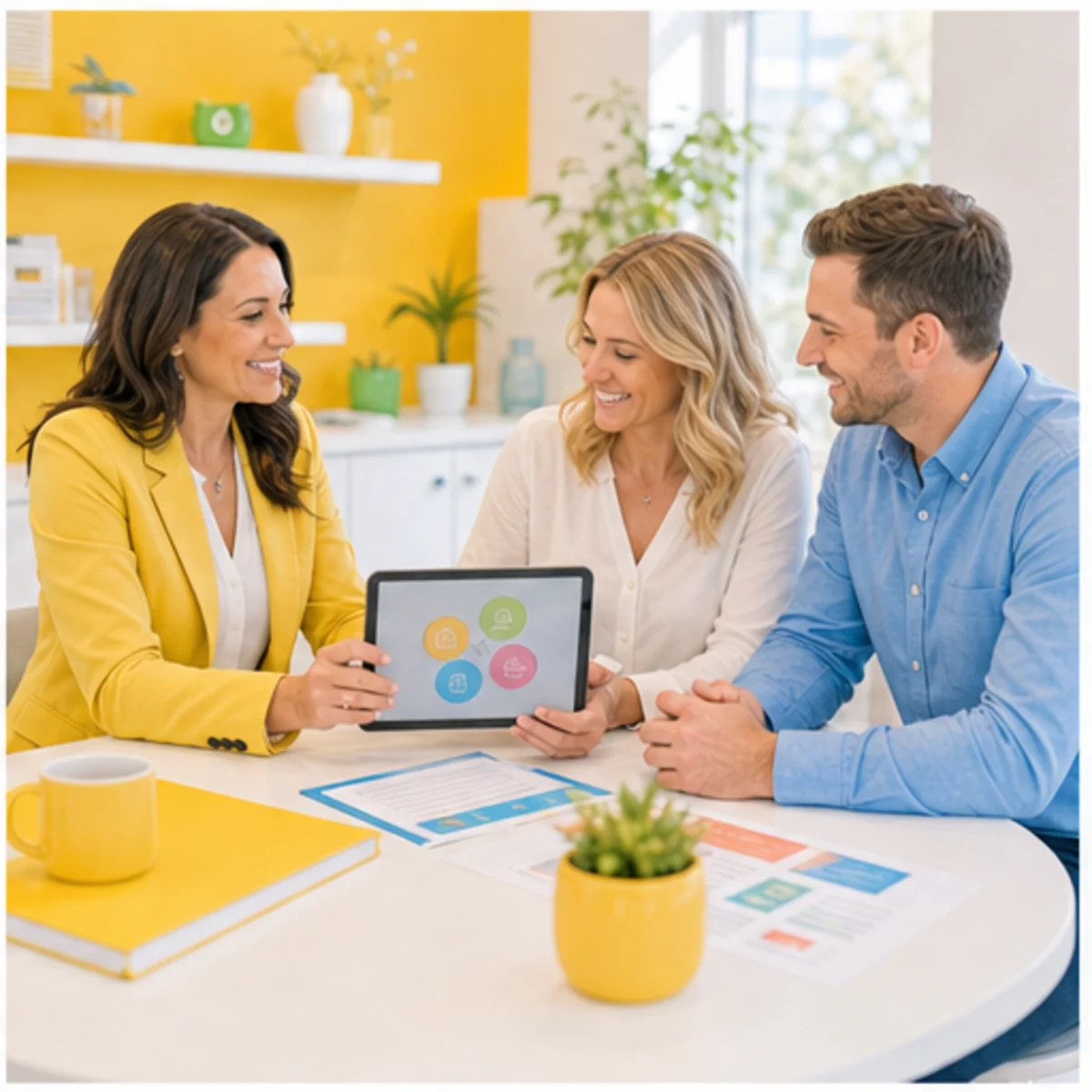 Smackdab CRM visual for financial advisors showing consultation options