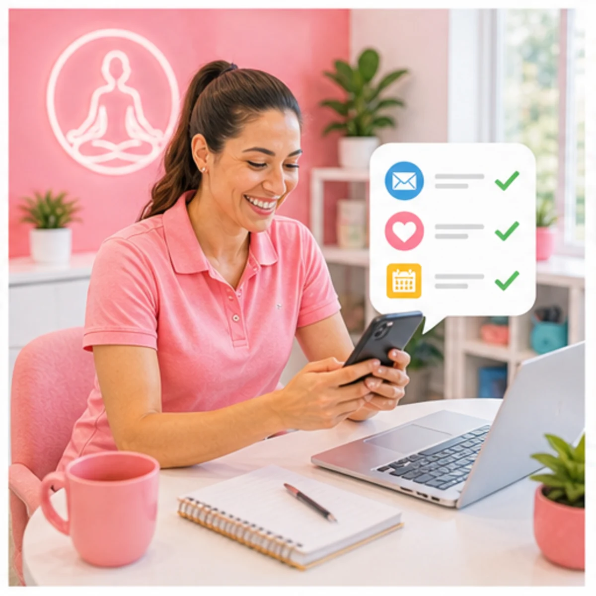 Smackdab CRM visual for fitness studios showing follow-up workflow
