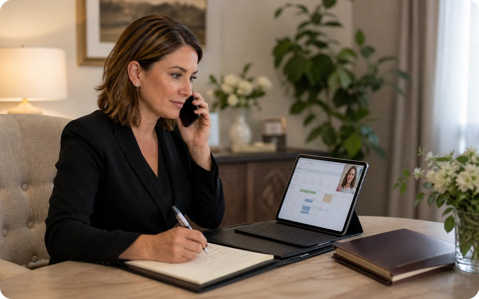 Smackdab CRM visual for funeral homes showing compassionate family communication