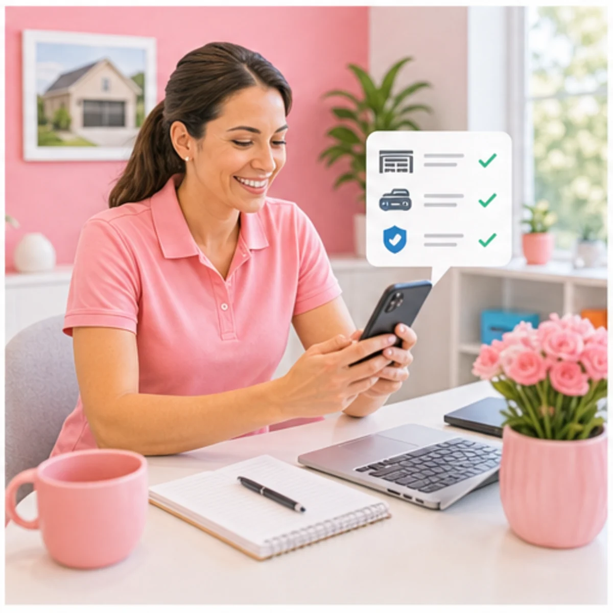 Smackdab CRM visual for garage door companies showing follow-up workflow