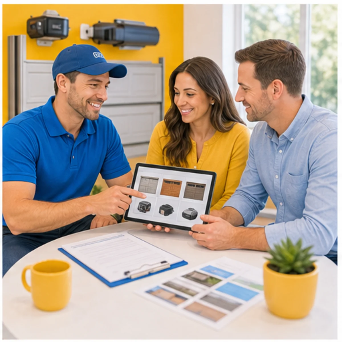 Smackdab CRM visual for garage door companies showing consultation options