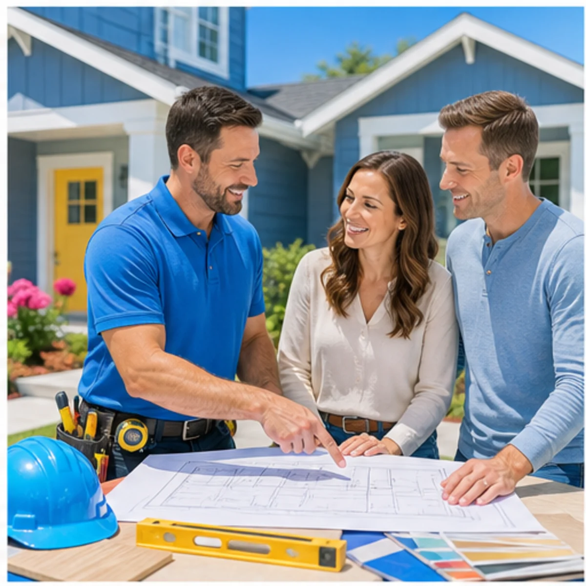Smackdab CRM hero image for general contractors showing hero consultation