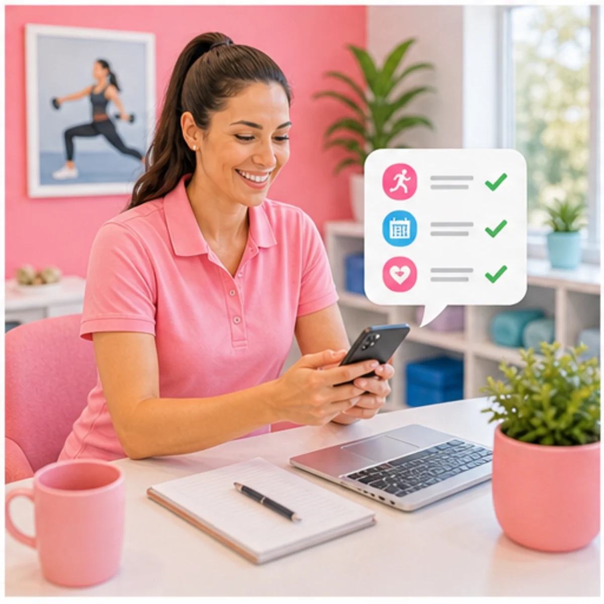 Smackdab CRM visual for gyms showing follow-up workflow