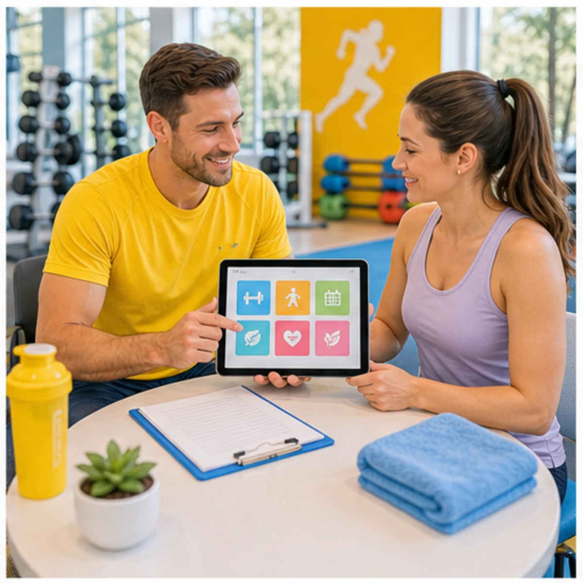 Smackdab CRM visual for gyms showing consultation options