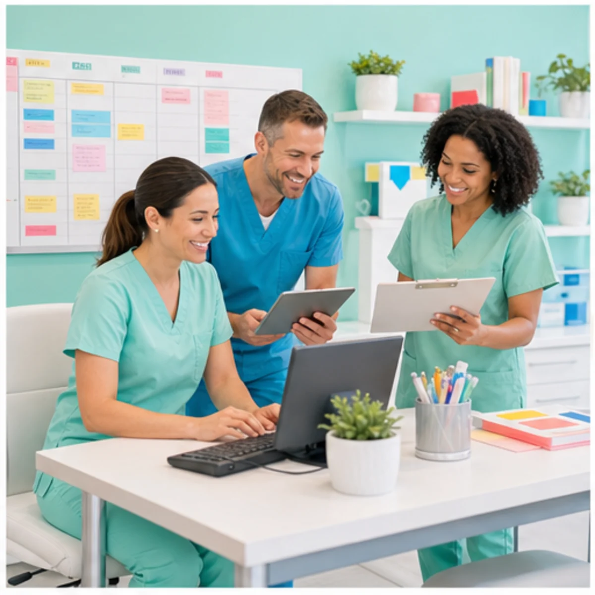 Smackdab CRM visual for healthcare clinics showing team coordination