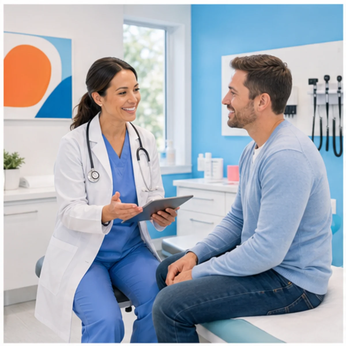 Smackdab CRM hero image for healthcare clinics showing hero consultation