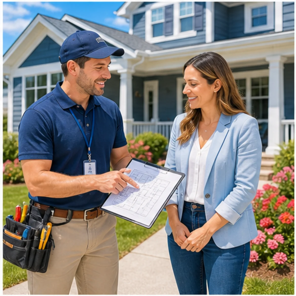 Smackdab CRM hero image for home inspectors showing hero consultation