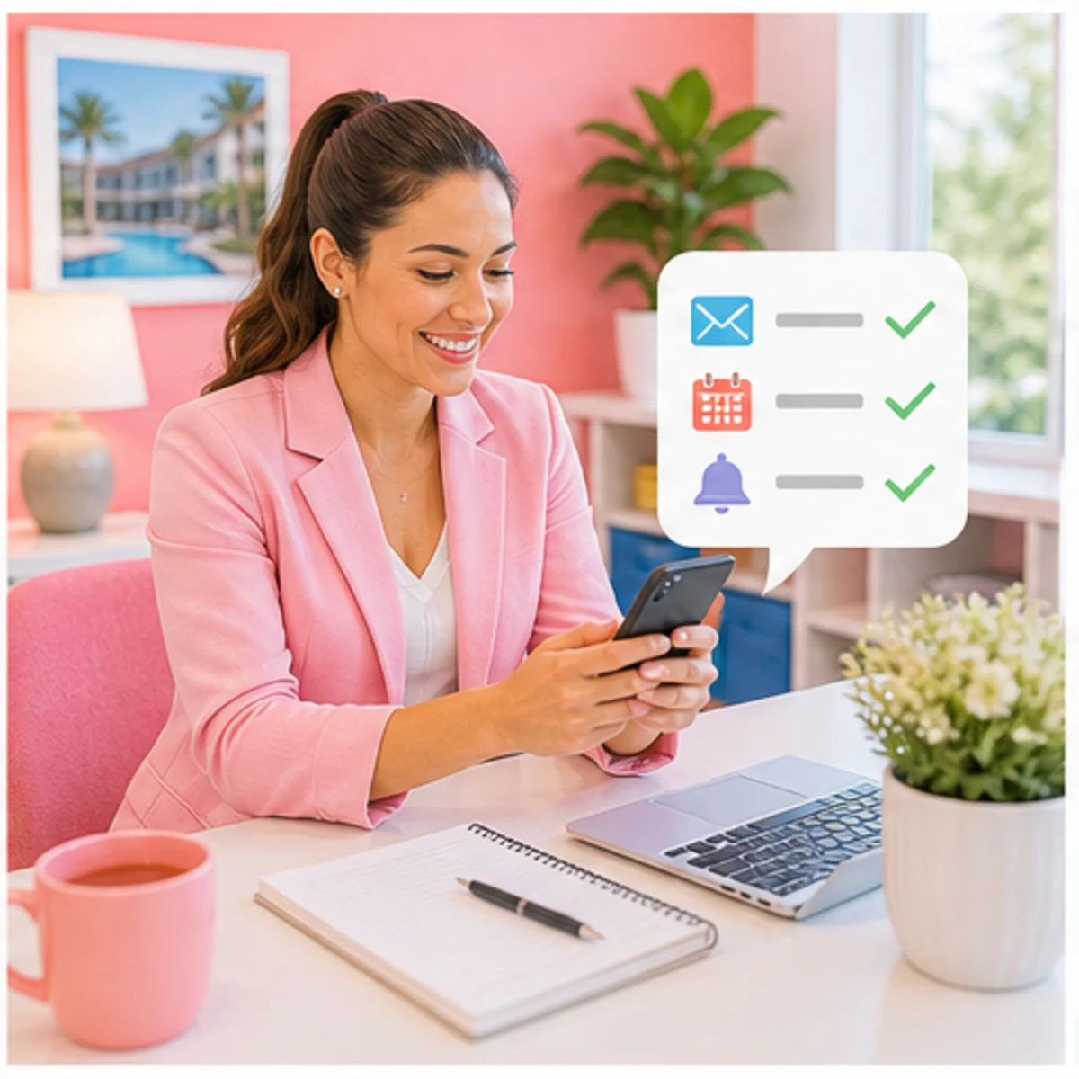 Smackdab CRM visual for hotels showing follow-up workflow