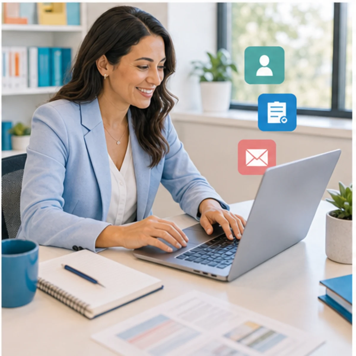 Smackdab CRM visual for hr consultants showing follow-up workflow