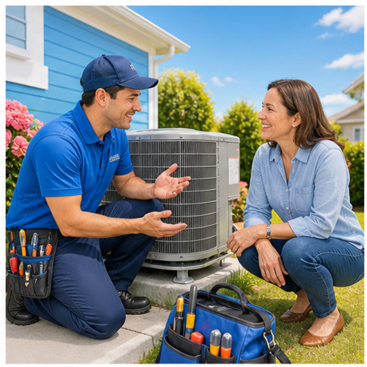 Smackdab CRM hero image for hvac companies showing hero consultation