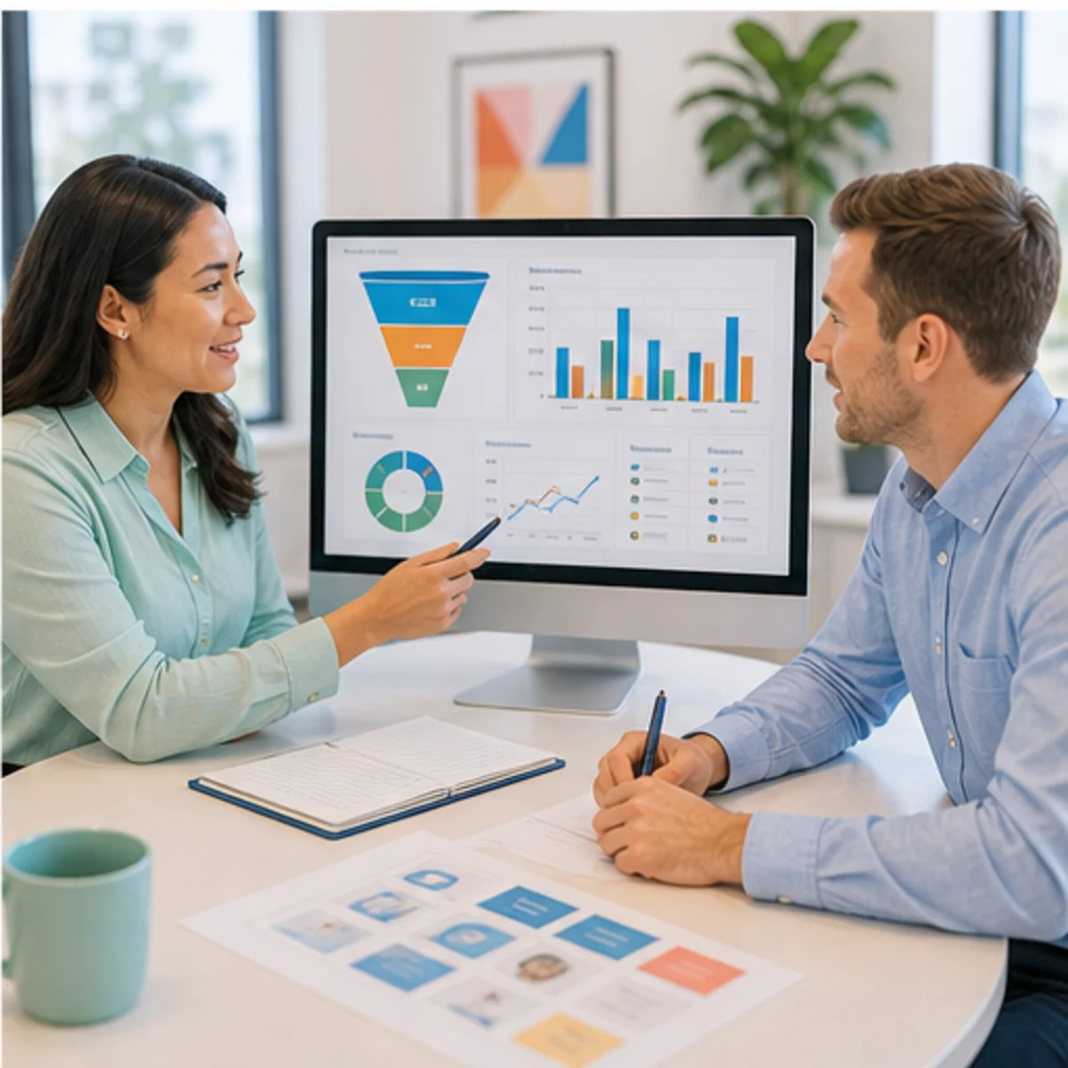 Smackdab CRM visual for inside sales teams showing relationship reporting