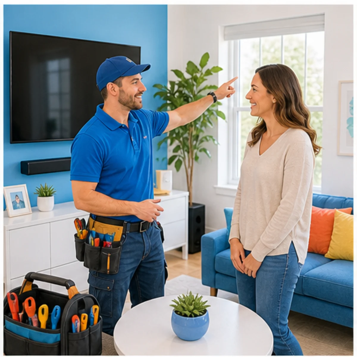 Smackdab CRM hero image for installation services showing hero consultation
