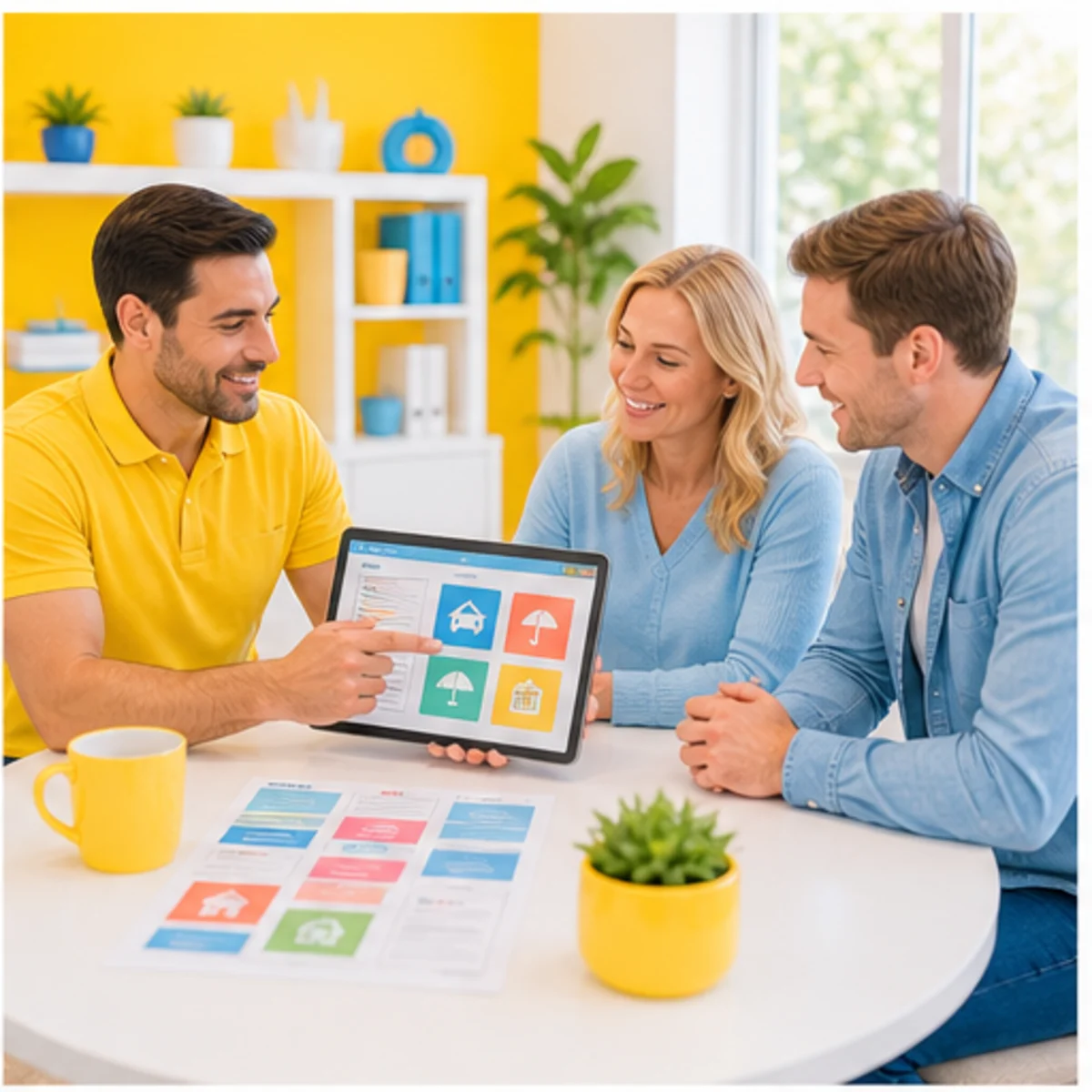 Smackdab CRM visual for insurance agencies showing consultation options