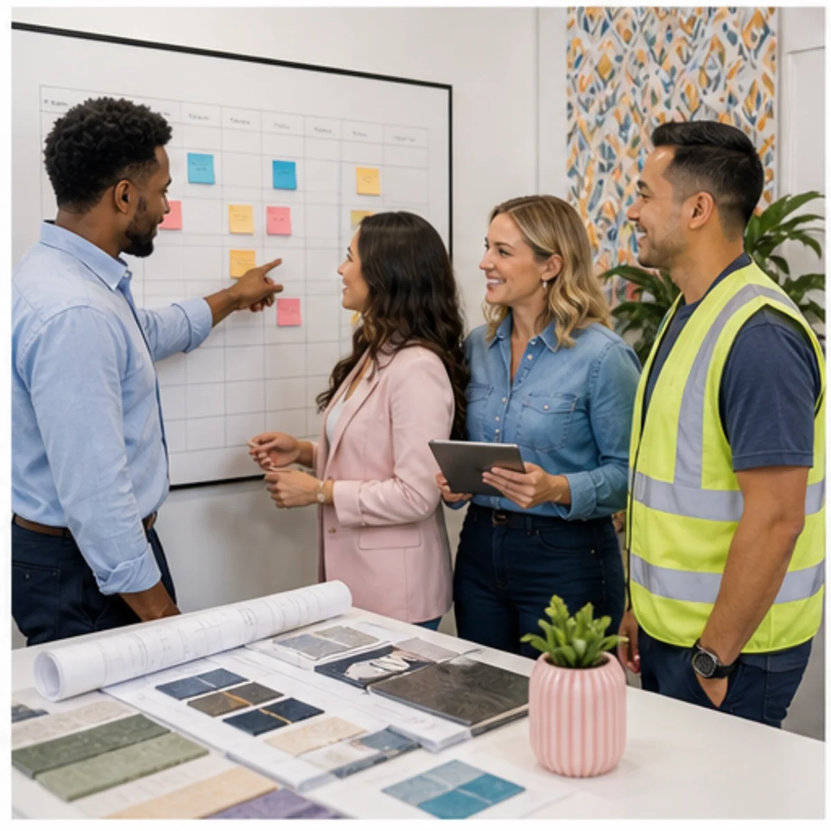 Smackdab CRM visual for interior designers showing team coordination